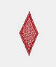 COACH®,TEA ROSE PRINT SILK DIAMOND SCARF,Silk,1941 Red,Front View