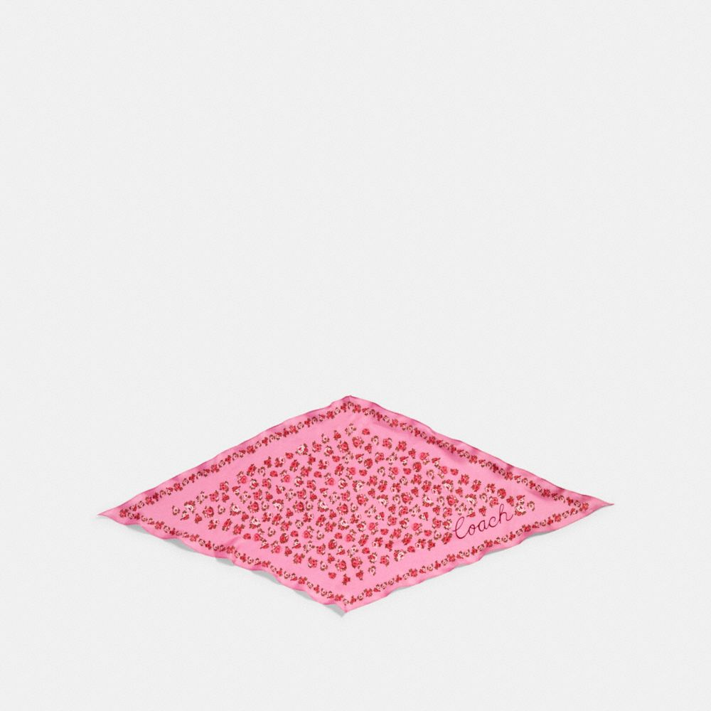 COACH®,エッセンシャル ティー ローズ シルク ダイヤモンド スカーフ,ファッション雑貨,ﾋﾟﾝｸ ﾚﾓﾈｰﾄﾞ