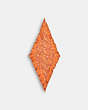 COACH®,TEA ROSE PRINT SILK DIAMOND SCARF,Silk,Candied Orange,Front View