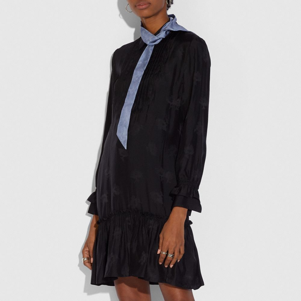 Disney X Coach Signature Donald Duck Print Silk Skinny Scarf