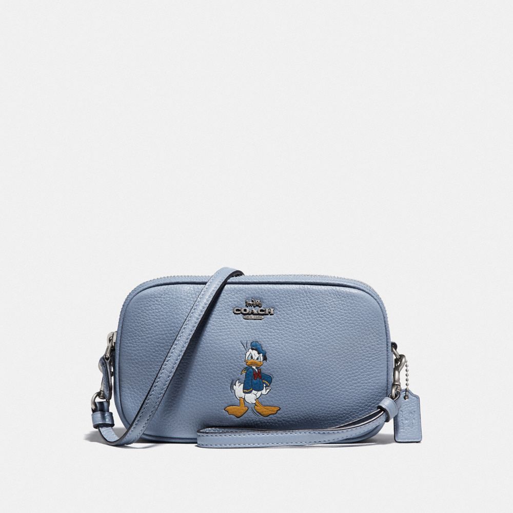 COACH Disney X Coach Sadie Crossbody Clutch With Donald Duck Motif