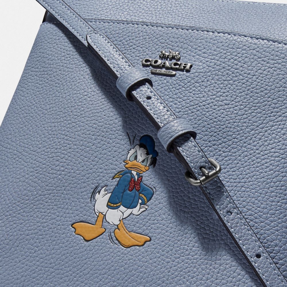 Disney X Coach Kitt Messenger Crossbody With Donald Duck Motif