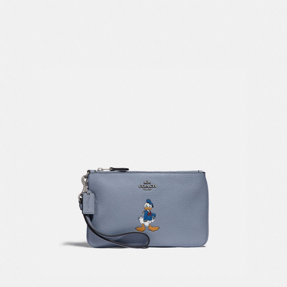 Coach polished pebble small wristlet hot sale