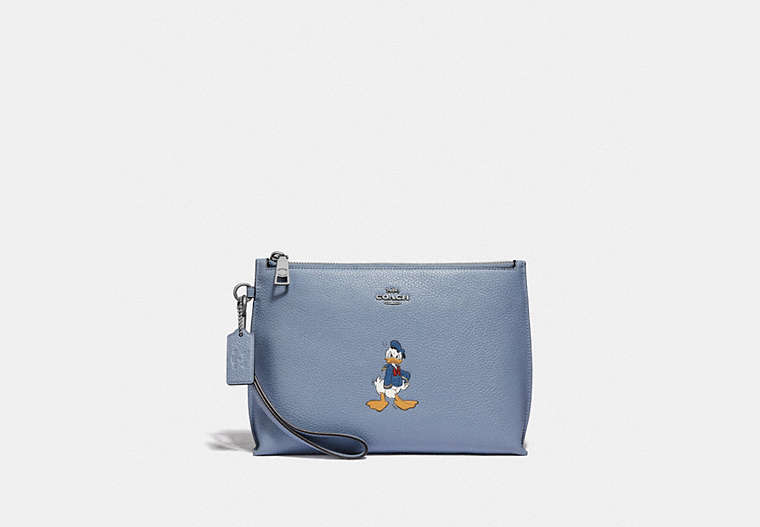 Disney X Coach Charlie Pouch With Donald Duck Motif