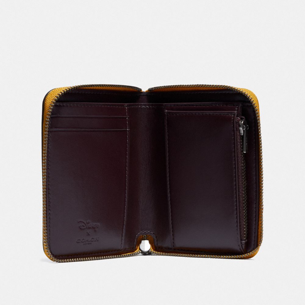 Disney X Coach Small Zip Around Wallet With Pluto Motif