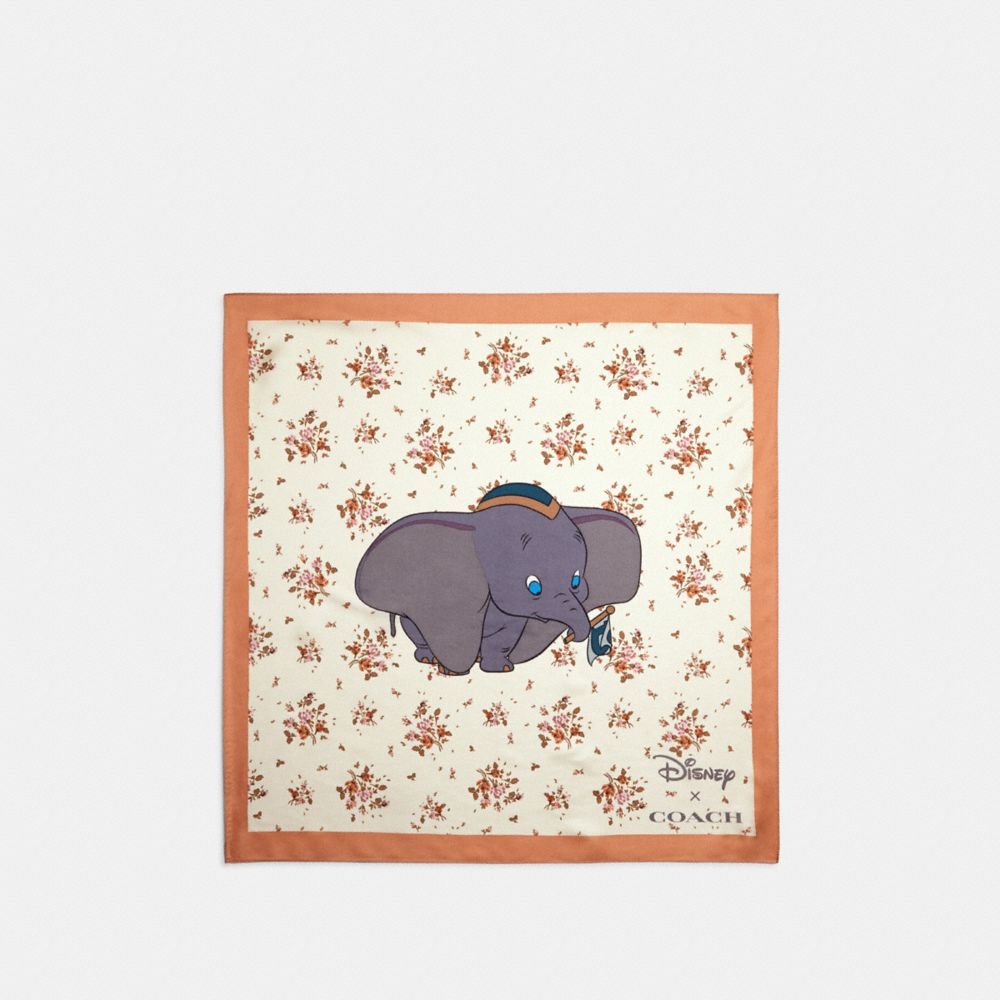 Disney X Coach Dumbo Rose Bouquet Print Silk Bandana