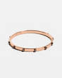 COACH®,TEA ROSE BANGLE,Plated Brass,Rose gold,Front View