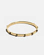 COACH®,TEA ROSE BANGLE,Plated Brass,Gold,Front View