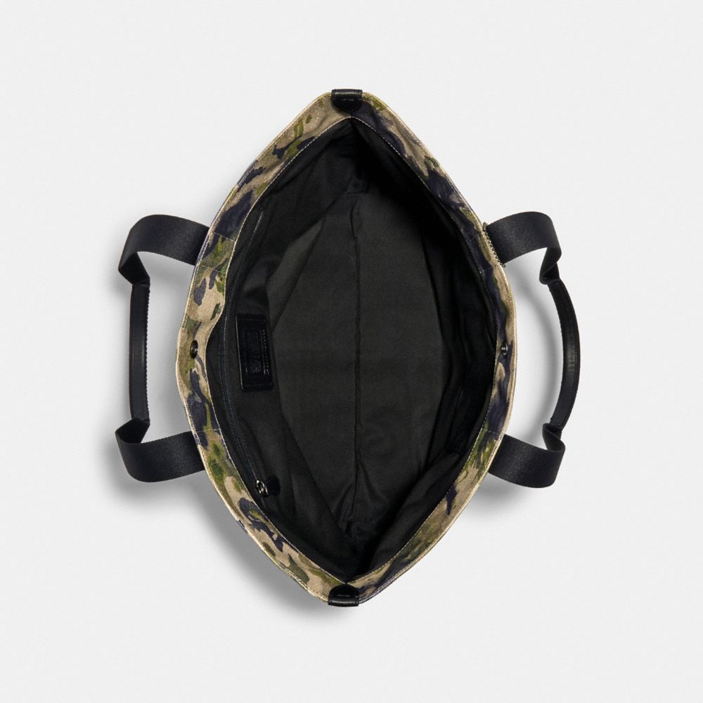 Tote With Watercolor Script Print And Coach Patch