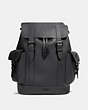 COACH®,HUDSON BACKPACK,Leather,X-Large,Gunmetal/Industrial Grey,Front View