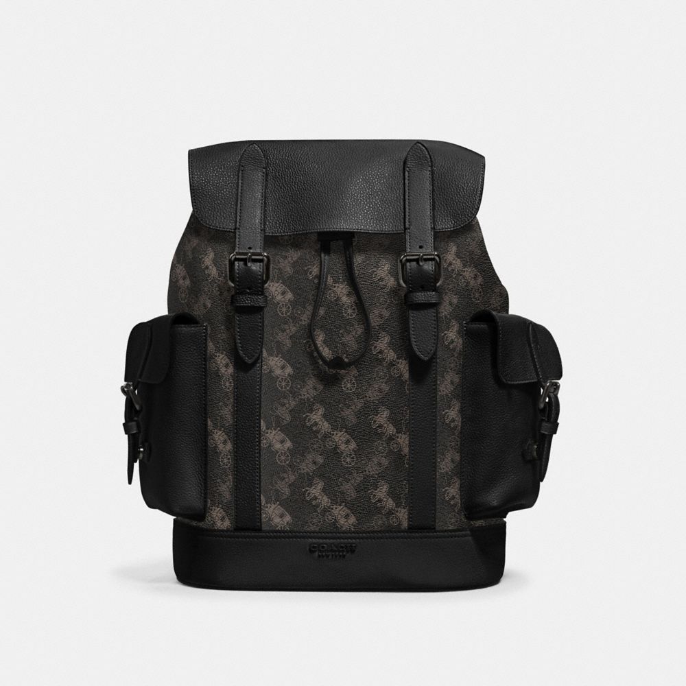 Hudson Backpack With Horse And Carriage Print
