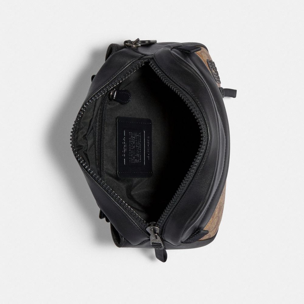 COACH®,Edge Belt Bag In Signature Canvas,,Inside View,Top View