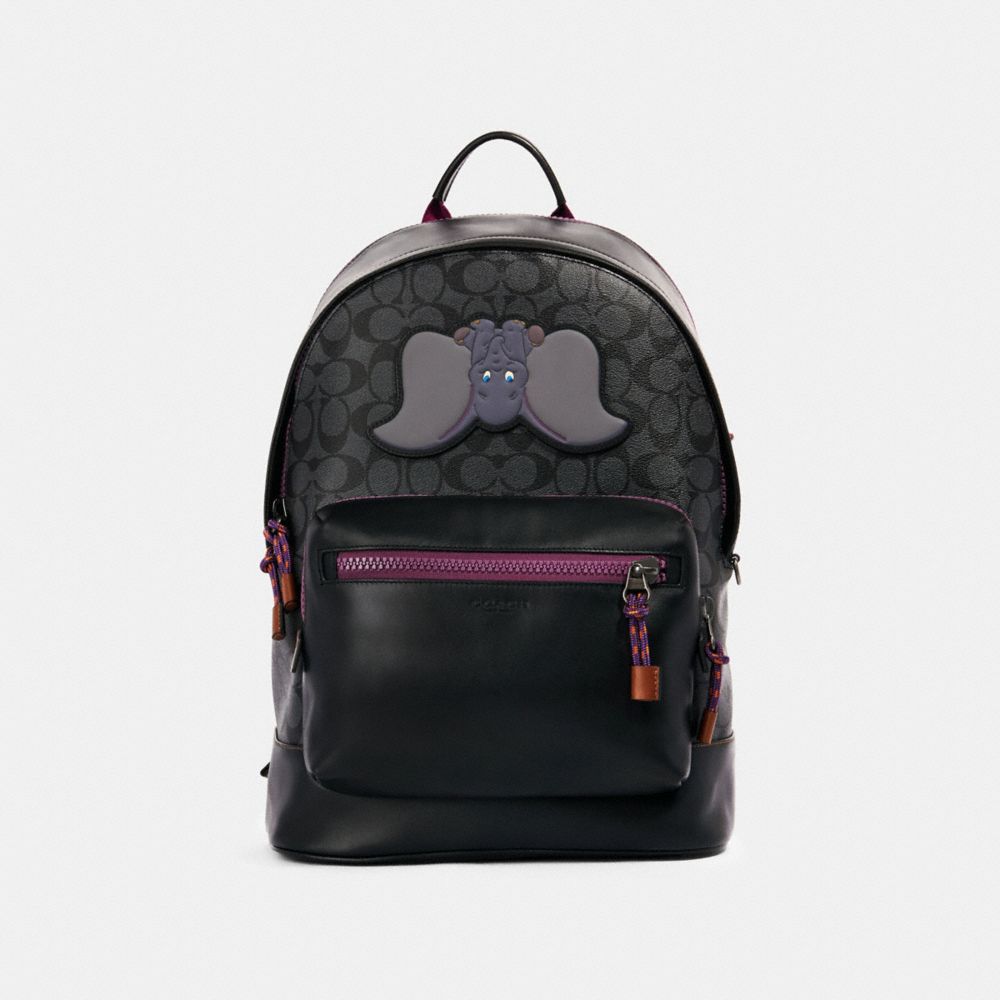 COACH® Outlet | Disney X Coach West Backpack In Signature Canvas