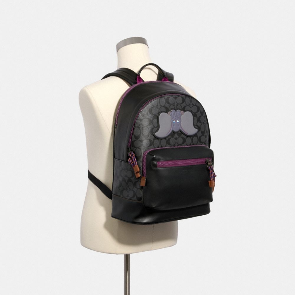 COACH Outlet Disney X Coach West Backpack In Signature Canvas