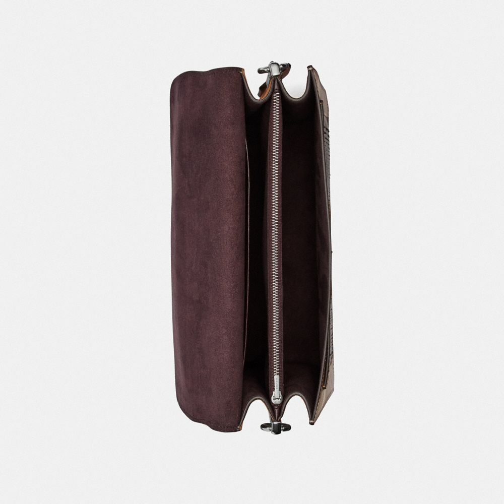 Tabby Shoulder Bag With Colorblock Snakeskin Detail