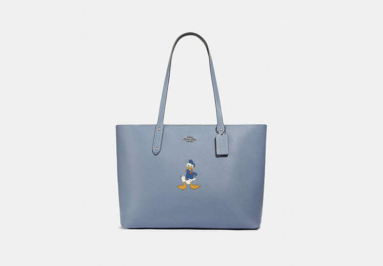 Disney X Coach Central Tote With Zip With Donald Duck Motif