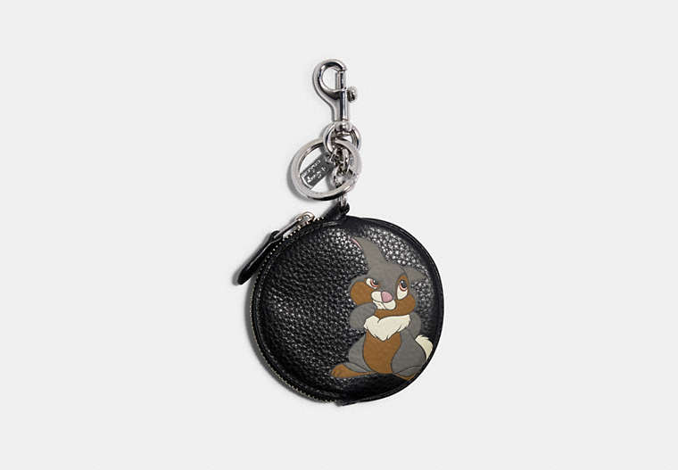 Disney X Coach Circular Coin Pouch Bag Charm With Disney Motif