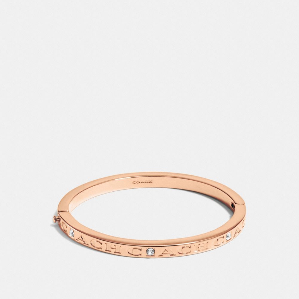 Coach pave store hinged bangle