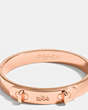 COACH®,SWAGGER HINGED BANGLE,Plated Brass,Rose Gold,Front View
