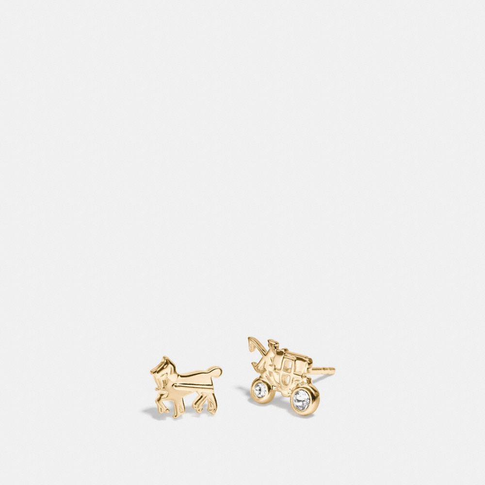 Demi Fine Horse And Carriage Stud Earrings
