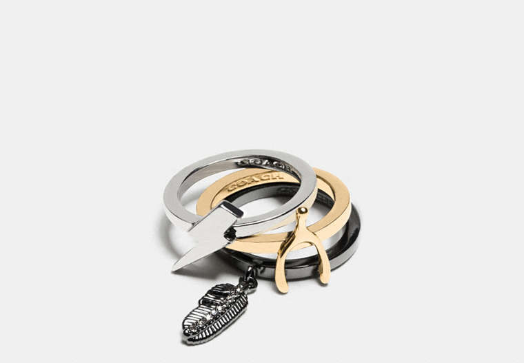 Pave Wishbone Mix Stacked Ring