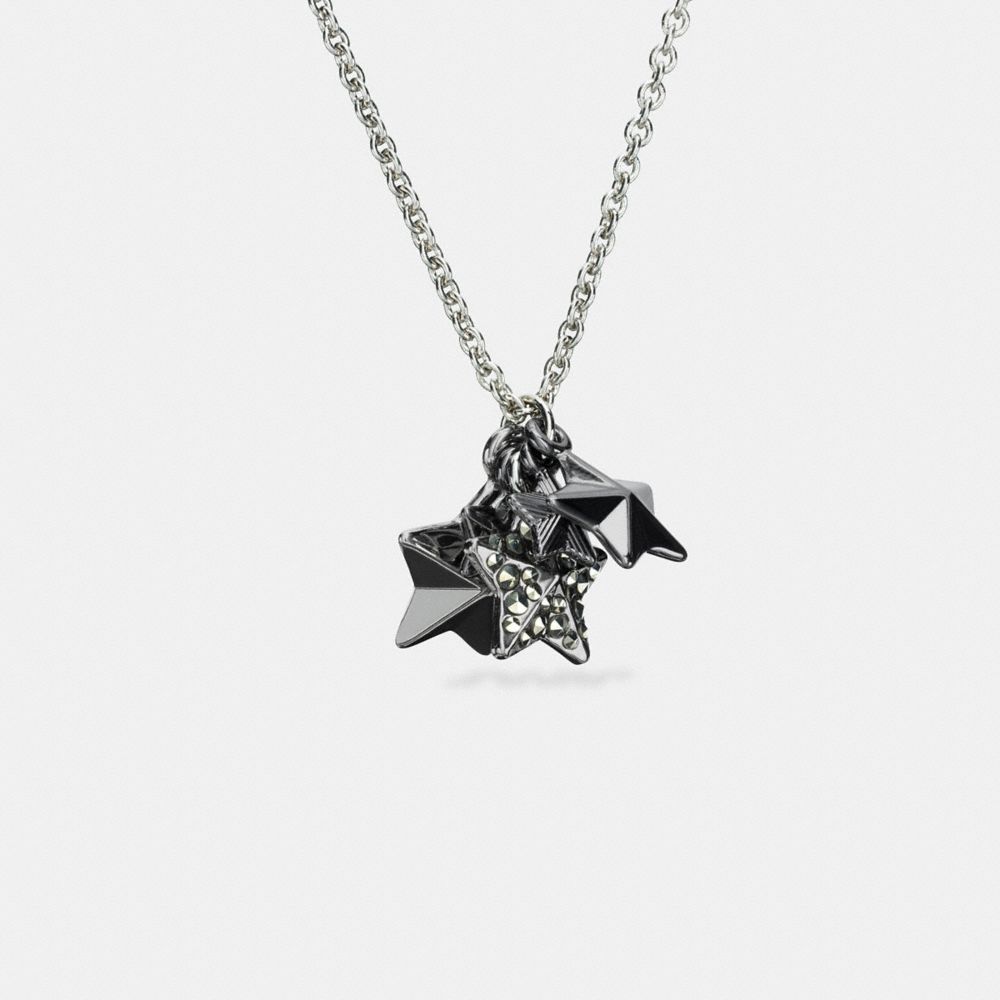 Collier d'étoiles en métal pavé