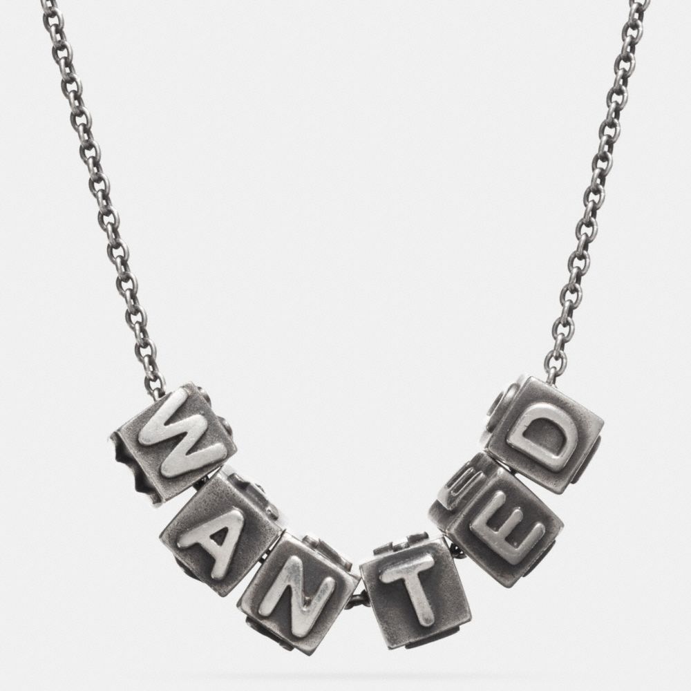 Collier Lettres Majuscules Wanted