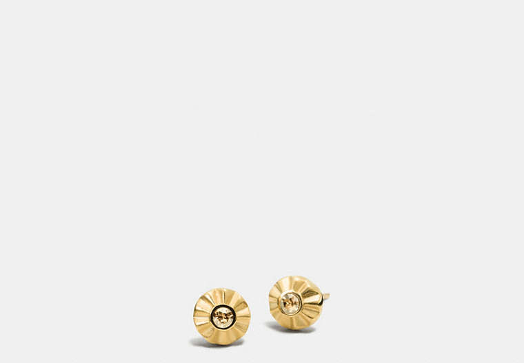 COACH®,DAISY RIVET STUD EARRINGS,Mixed Metal,Gold,Front View