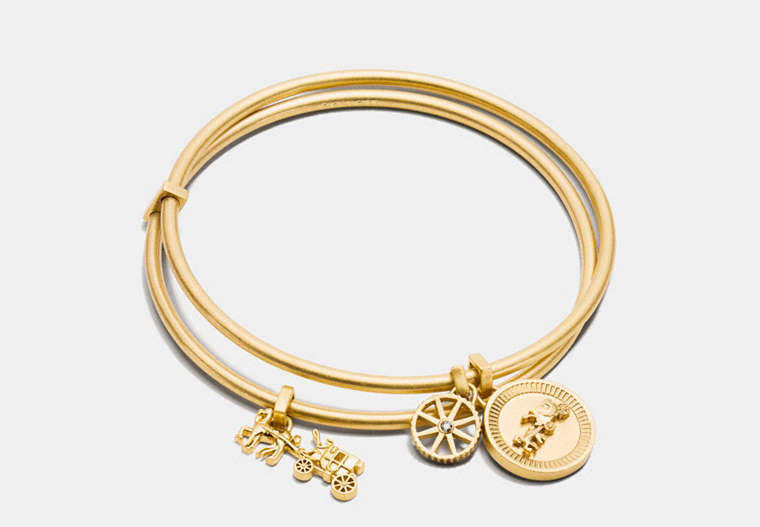 Horse And Carriage Coin Bangle Set