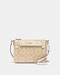 COACH®,GALLERY FILE BAG IN SIGNATURE CANVAS,pvc,Gold/Light Khaki Chalk,Front View