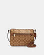 COACH®,GALLERY FILE BAG IN SIGNATURE CANVAS,pvc,Gold/Khaki Saddle 2,Front View