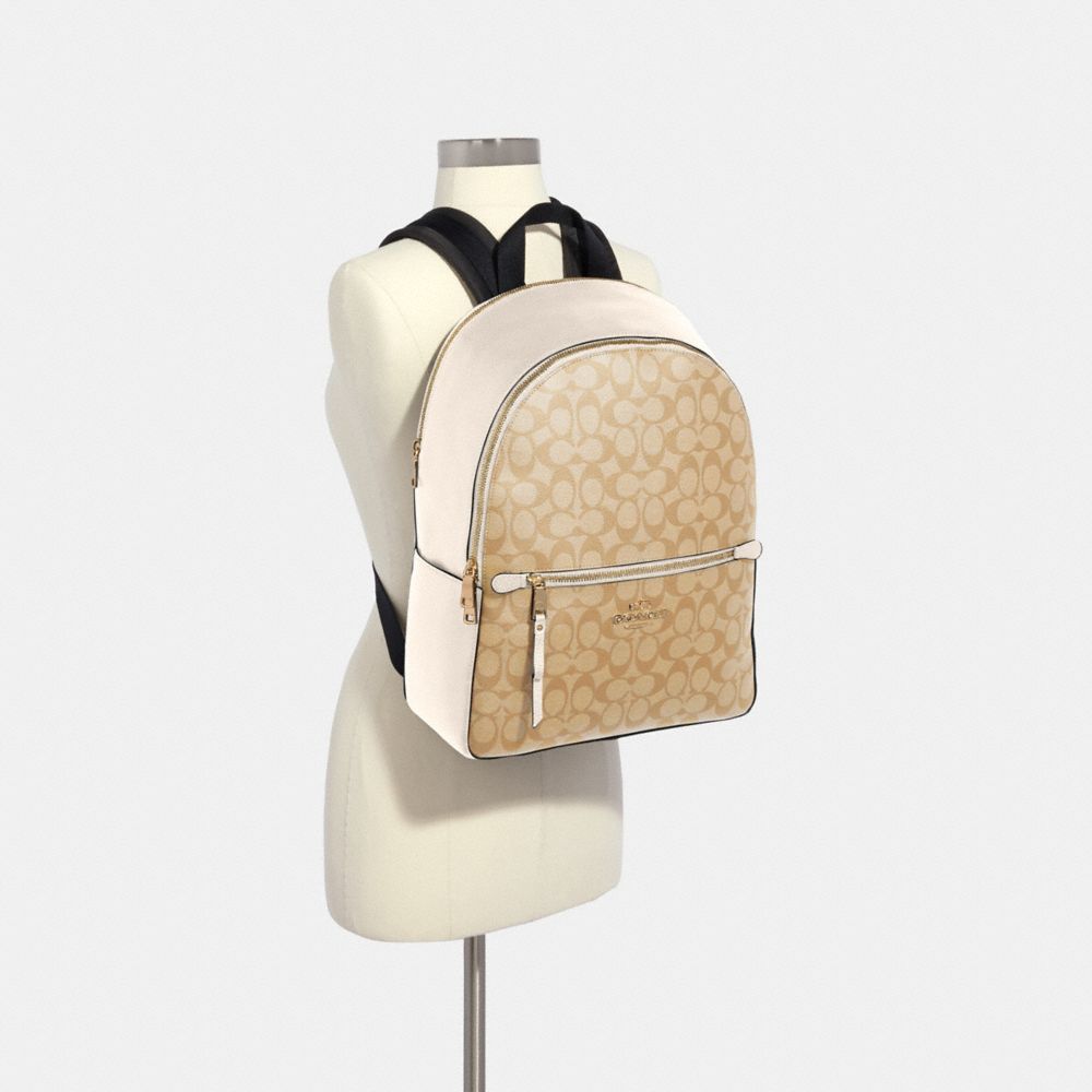 Addison small pebbled outlet leather backpack