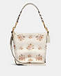 COACH®,MINI ABBY DUFFLE WITH ROSE BOUQUET PRINT,Leather,Medium,Gold/Chalk Multi,Front View