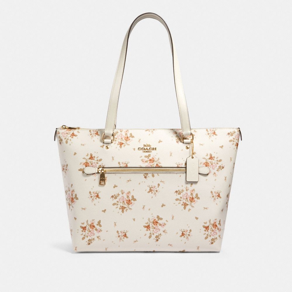 COACH Outlet Gallery Tote Bag With Rose Bouquet Print