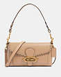 COACH®,JADE SHOULDER BAG WITH WHIPSTITCH,Small,OL/Taupe,Front View