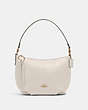 COACH®,SMALL SKYLAR HOBO,Leather,Gold/Chalk,Front View