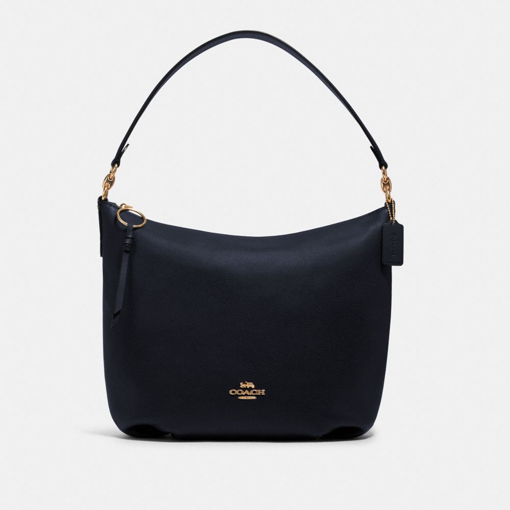 COACH®,SKYLAR HOBO,Leather,Large,Gold/Midnight,Front View