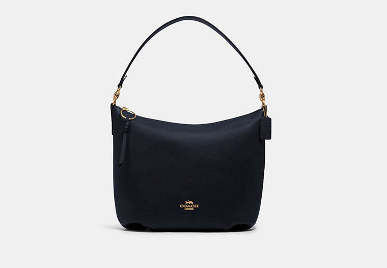 COACH®,SKYLAR HOBO,Leather,Large,Gold/Midnight,Front View