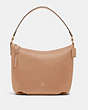 COACH®,SKYLAR HOBO,Leather,Large,Gold/Taupe,Front View