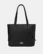 COACH®,MARLON TOTE,Leather,Gold/Black,Front View