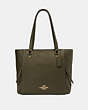 COACH®,MARLON TOTE,Leather,Gold/Canteen,Front View