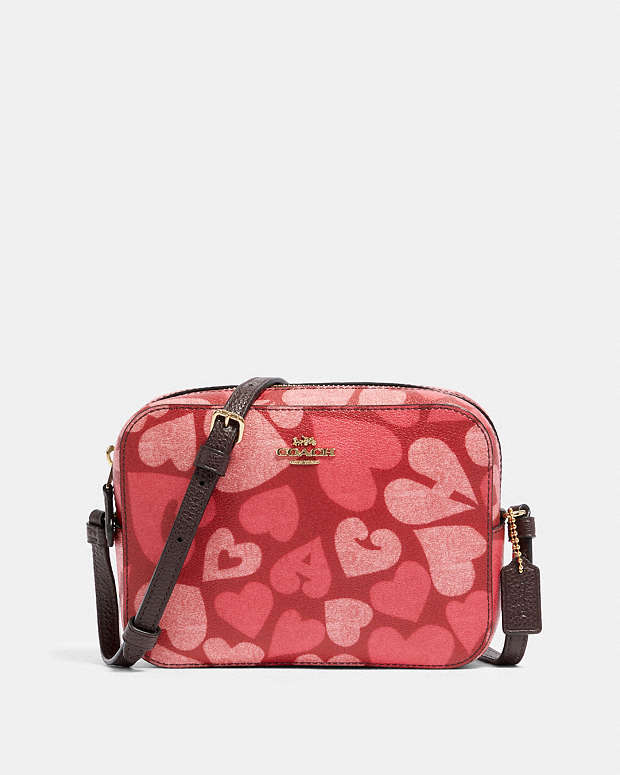 COACH®  Heart Pouch With Heart Cherry Print