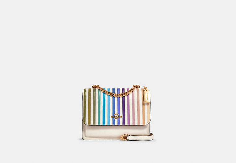 COACH®,KLARE CROSSBODY WITH OMBRE QUILTING,Leather,Gold/Chalk Multi,Front View