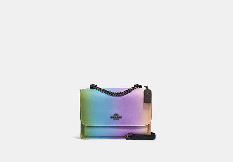 COACH®,KLARE CROSSBODY WITH OMBRE,Leather,Gunmetal/Multicolor,Front View