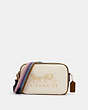 COACH®,JES CROSSBODY IN COLORBLOCK,cotton,Gold/Chalk Multi,Front View