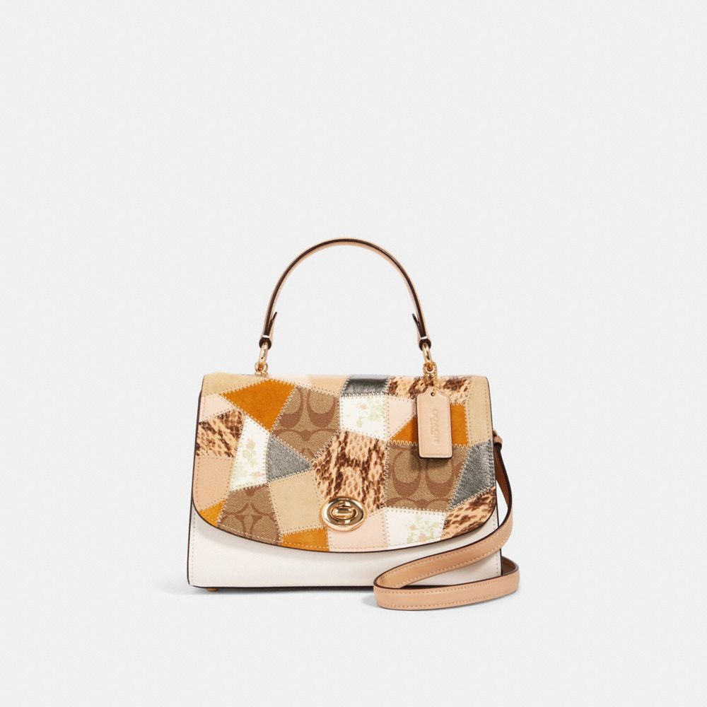 COACH Outlet Tilly Top Handle Satchel With Signature Canvas Patchwork