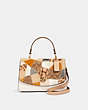 COACH®,TILLY TOP HANDLE SATCHEL WITH SIGNATURE CANVAS PATCHWORK,Leather,Gold/Chalk Multi,Front View