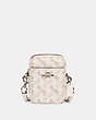 COACH®,PHOEBE CROSSBODY WITH HORSE AND CARRIAGE PRINT,pvc,Silver/Cream Beige Multi,Front View