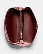 COACH®,TOWN BUCKET BAG,Pebbled Leather,Medium,Gold/True Pink,Inside View,Top View