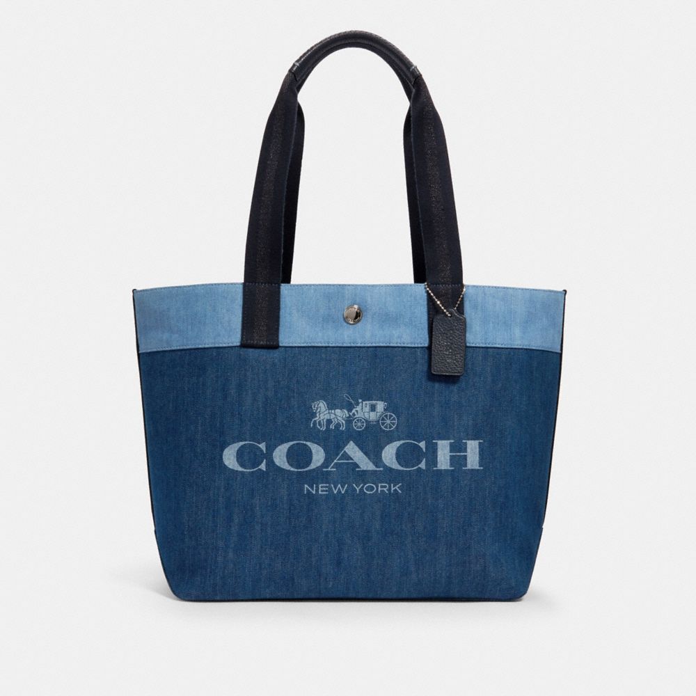 Coach, Bags, Coach Denim Mini Top Handle Bag